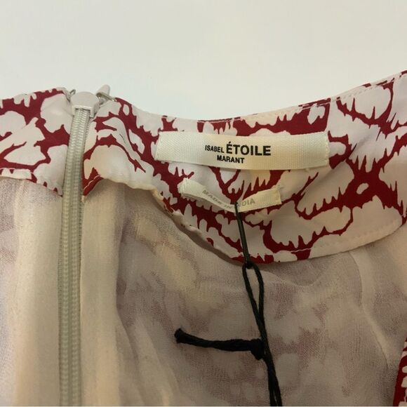 ISABEL MARANT 100% viscose Crepe Mini Skirt In Raspberry 36 - Picture 14 of 14